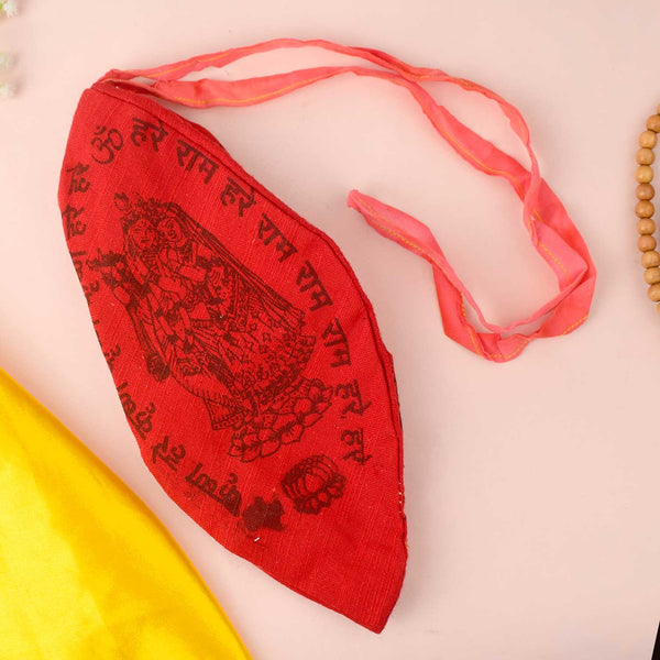 100% Cotton Hare Ram Hare Krishna Printed Jap Mala Jholi Bag (Assorted)