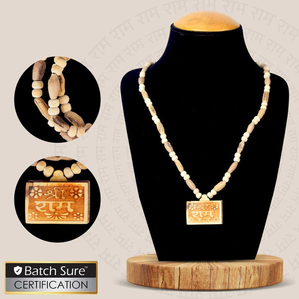 100% Original Tulsi Kanthi Mala With Shri Ram Wooden Locket
