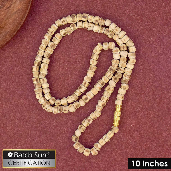 100% Pure 10 inch Long Tulsi Kanthi Bead Jap Mala