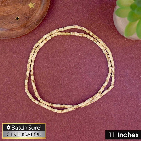 100% Pure 11 inch Long Tulsi Kanthi Bead Jap Mala