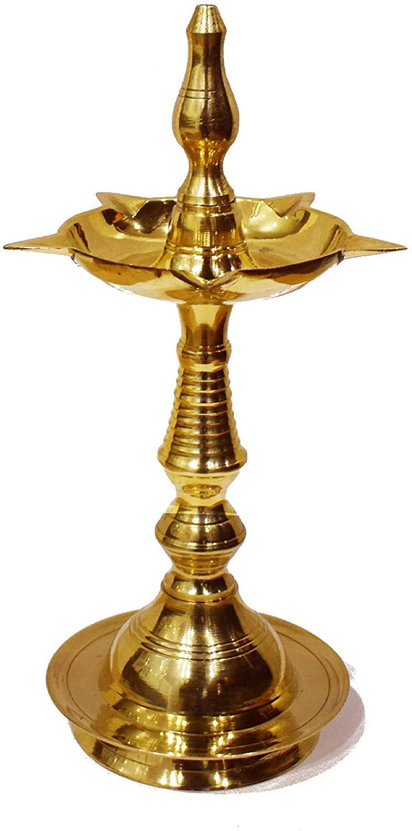 11 Inch Beautiful Brass Kerala Inauguration Diya Deepam