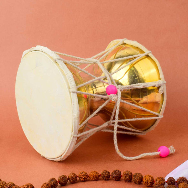 Divine Brass Damru – 6.5 Inch for Lord Shiva