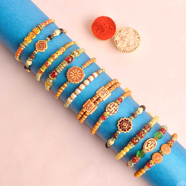 A Beautiful Collection of 12 Rakhis