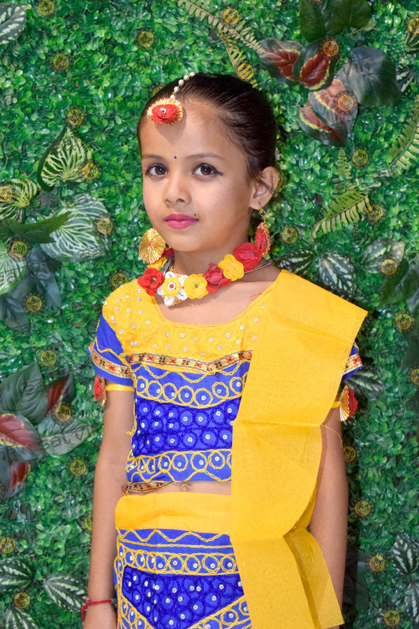 Elegant Chikankari Radha Dress for Girls – With Embellishments