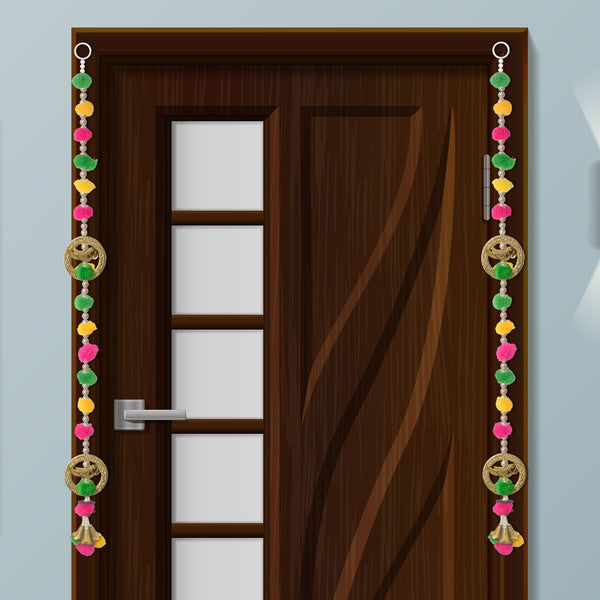 Parrot Design Wall Hanging with Pom-Poms