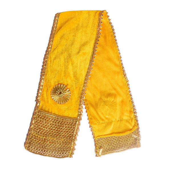 Premium Yellow Angvastra/Patka/Duppata Temple and Ritual