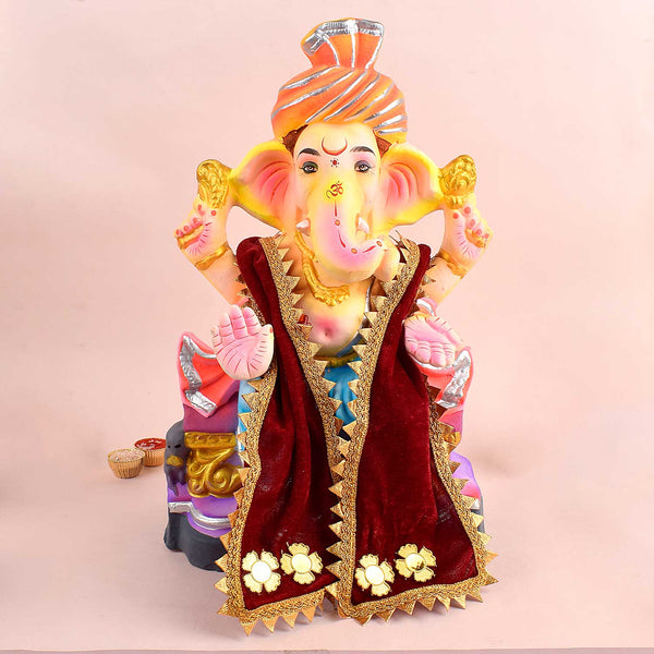 Maroon Angvastra/Patka/Duppata with Floral Design 15/32 Inch