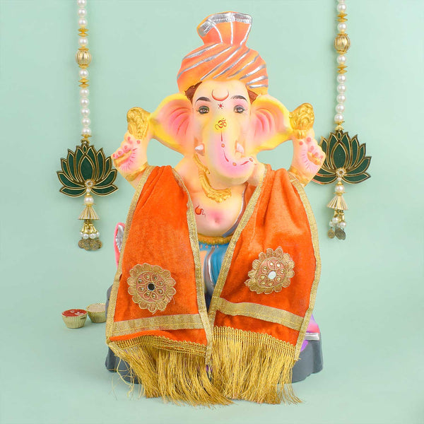 Graceful Orange Patka/Duppata/Angvastra 22/32 Inch