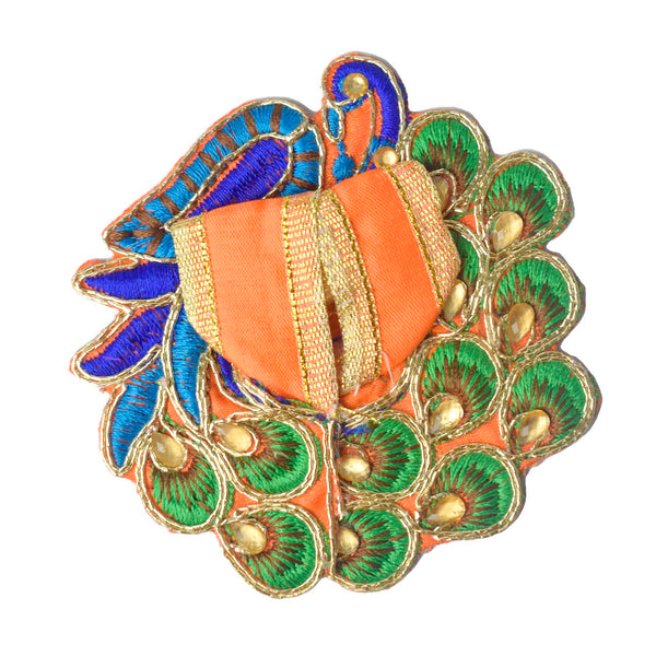 Peacock Embroidered Laddu Gopal Dress (Size 0 to 6)