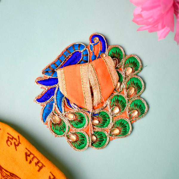 Peacock Embroidered Laddu Gopal Dress (Size 0 to 6)