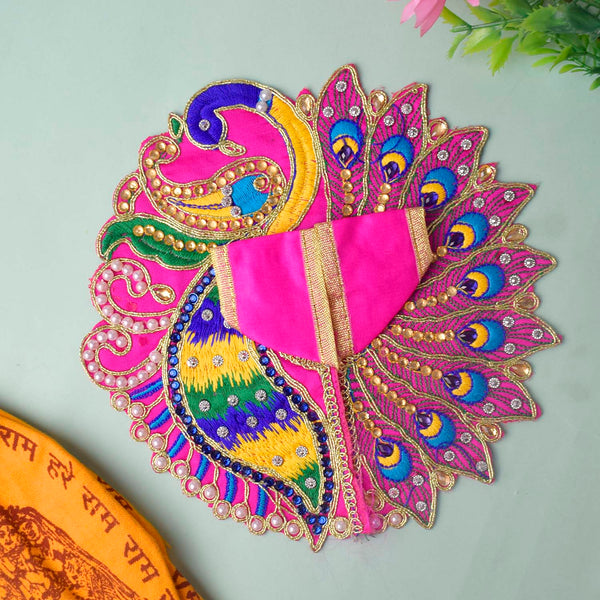 Divine Peacock Elegance Laddu Gopal Dress (Peacock & Mor Pankh Embroidery)