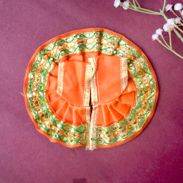 Enchanting Multicolour Laddu Gopal Dress with Golden Border