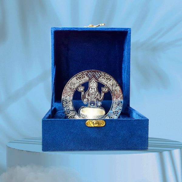 Divine Silver Lakshmi Tea Light Candle Holder