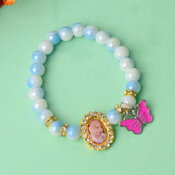 Graceful Guruji Swaroop Bracelet (Assorted) – Colored Beads with Charms