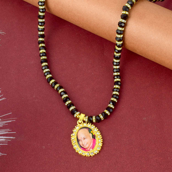 Jai Guruji Swaroop Mala – Black Beads