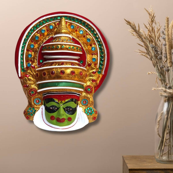 KATHAKALI FACE MASK IN FIBRE- 39 CM