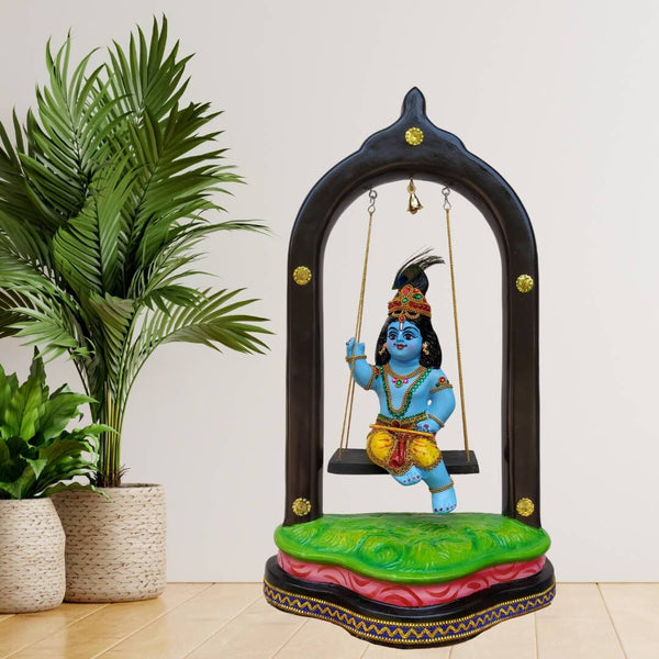 OONJAL KRISHNAN IDOL, BABY KRISHNA ON SWING STATUE - 72 CM HEIGHT