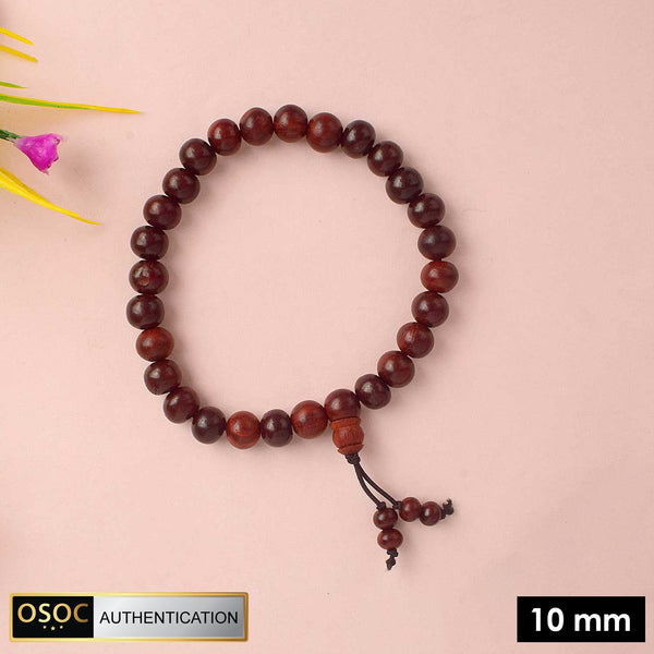 Original 10mm Red Chandan Bracelet for Strength