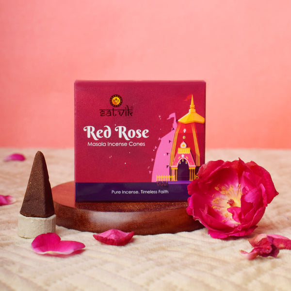 Red Rose Pure Masala Incense Cones