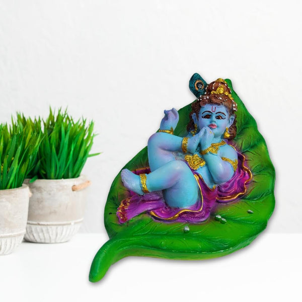 SMALL AALILA KRISHNA IDOL IN POLYMARBLE- 9 CM HEIGHT
