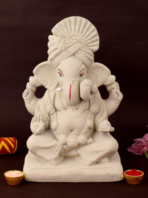 10.5 Inch Sarvadevatman Ganpati With Pagdi