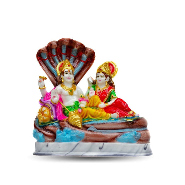 ANANTHA PADMANABHA SWAMY IDOL IN MARBLE DUST, POLY RESIN-18 CM HEIGHT