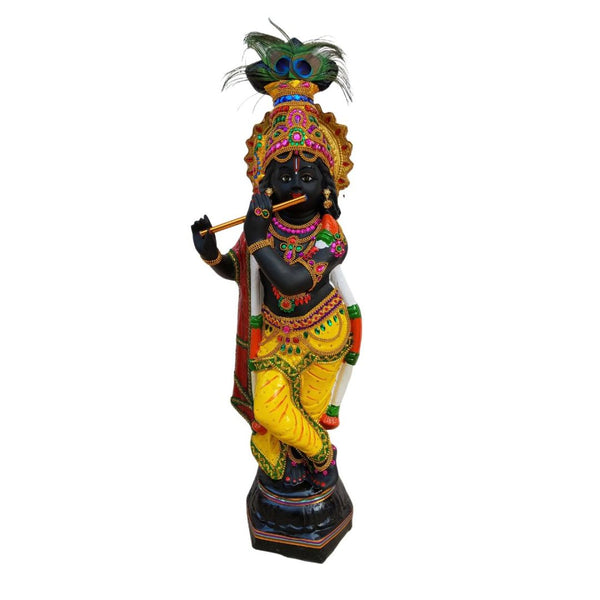 LORD KRISHNA IDOL IN FIBRE-80 CM HEIGHT