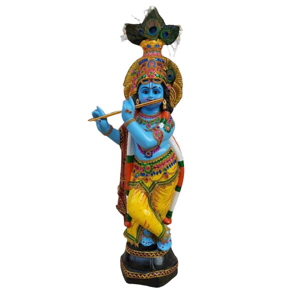LORD KRISHNA IDOL IN FIBRE-100 CM