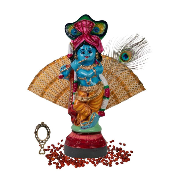 PAPERMACHE KRISHNA VISHU KANI KIT - 45 CM, RED