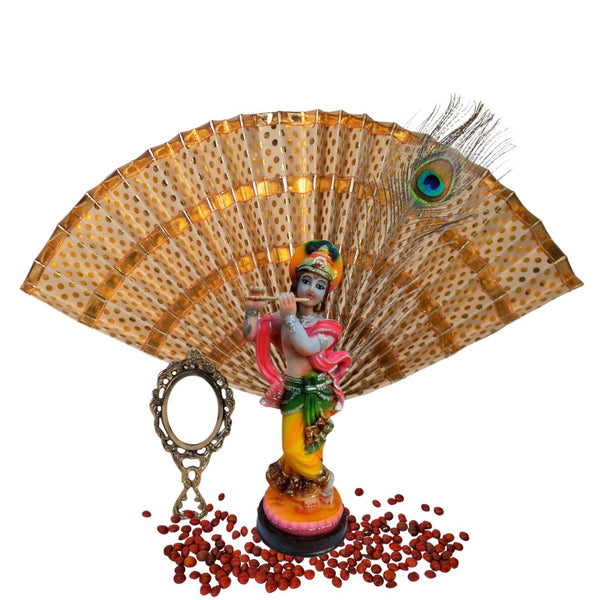 VISHU KANI KIT WITH POLYMARBLE KRISHNA - 8 INCHES