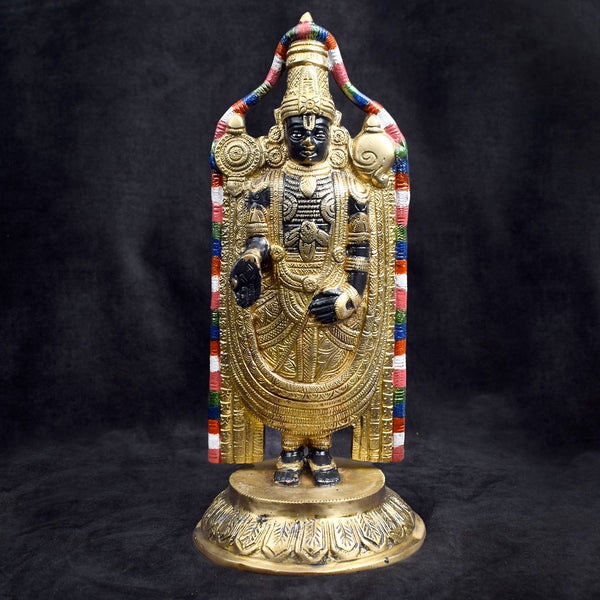 12.2 Inch Divine Brass Lord Venkateswara Idol