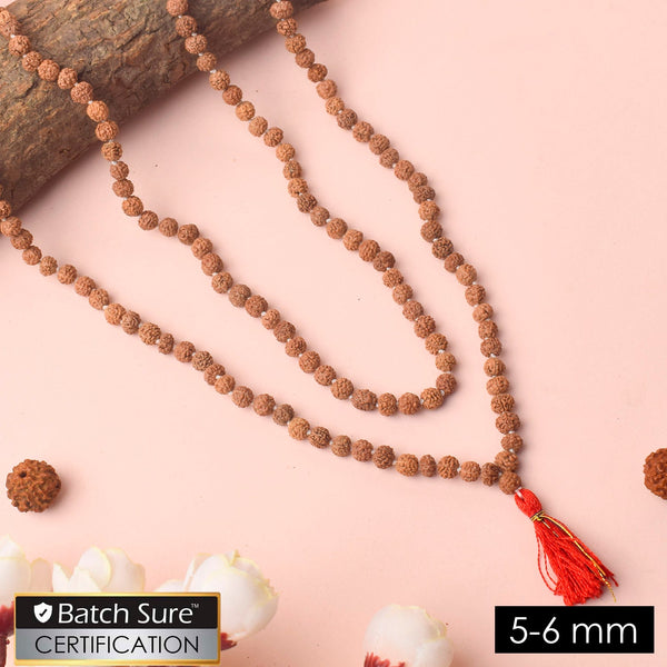 5-6mm Rudraksha Mala for Daily Jaap