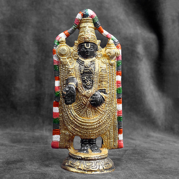 7.5 Inch Graceful Brass Venkateswara Swamy Statue