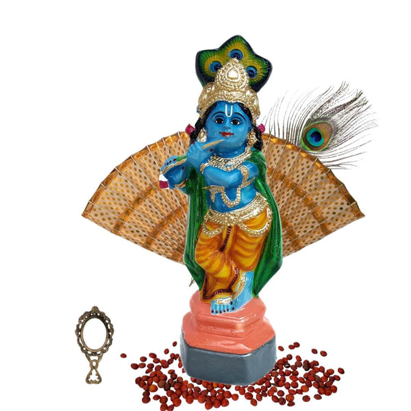 VISHU KANI KIT OF PAPERMACHE KRISHNA IDOL - 45CM