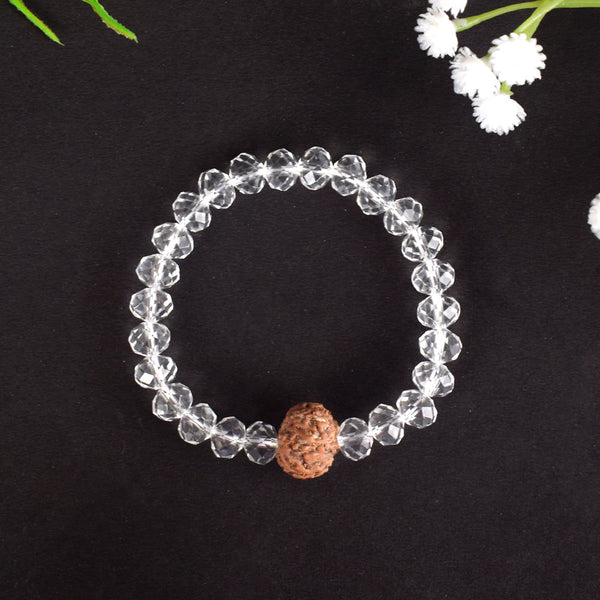 7 Mukhi Rudraksha Bracelet with Sphatik Beads