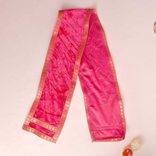 Beautiful pink Angvastra/Patka/Duppata 32 Inch