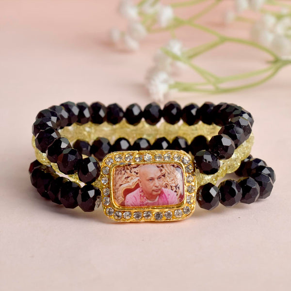 Black & Yellow Triple Layer Guruji Swaroop Bracelet