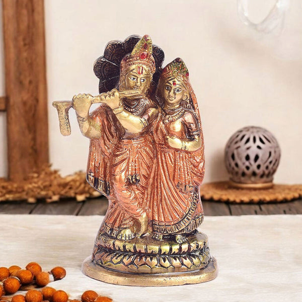 5.4 Inch Radha Krishna Pair Idol for Home Temple Decor