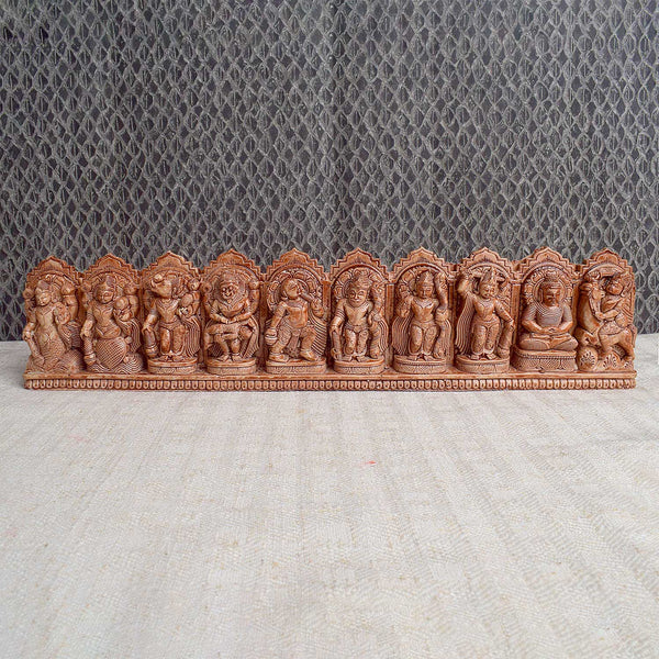 Dasavatharam Wall Decor – Vishnu’s 10 Avatars in Handcrafted Wood