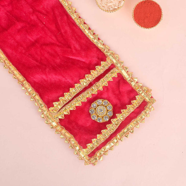 Traditional Pink Patka/Duppata/Angvastra – 13/21/32 Inch
