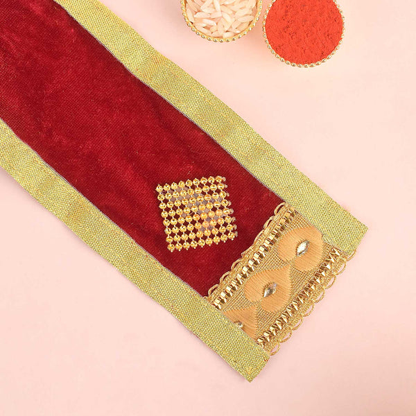 Elegant Maroon Angvastra/Patka/Duppata 15/22/32 Inch