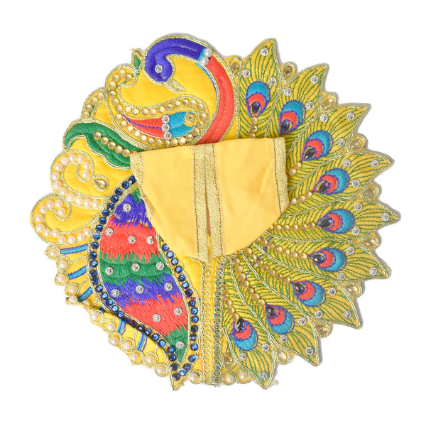 Divine Peacock Elegance Laddu Gopal Dress (Peacock & Mor Pankh Embroidery)