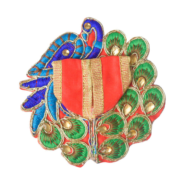 Peacock Embroidered Laddu Gopal Dress (Size 0 to 6)