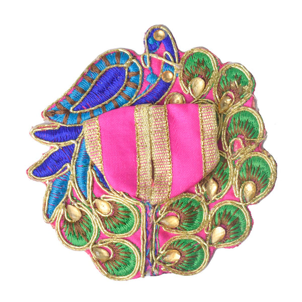 Peacock Embroidered Laddu Gopal Dress (Size 0 to 6)