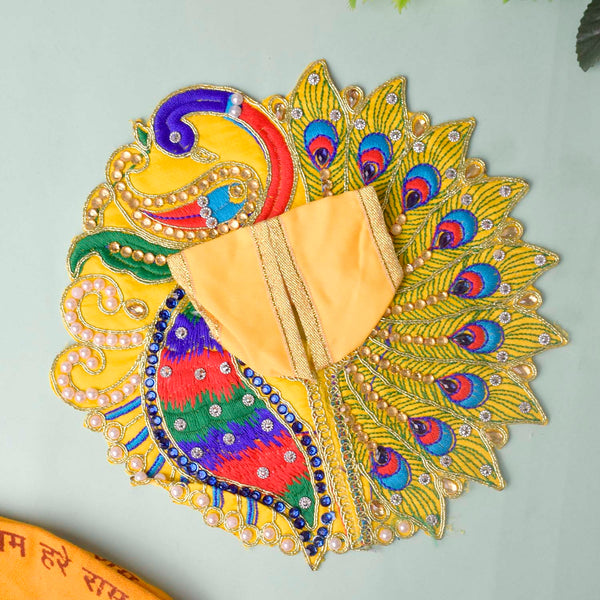 Divine Peacock Elegance Laddu Gopal Dress (Peacock & Mor Pankh Embroidery)