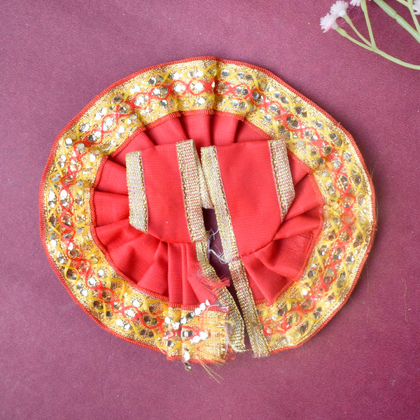 Enchanting Multicolour Laddu Gopal Dress with Golden Border