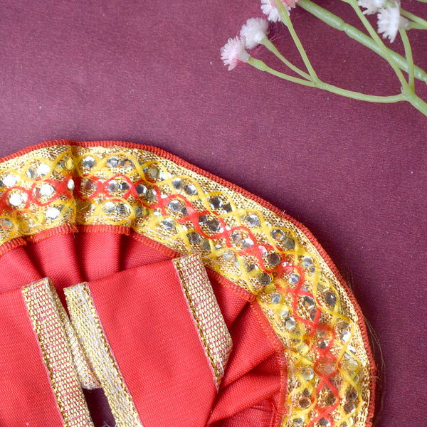 Enchanting Multicolour Laddu Gopal Dress with Golden Border