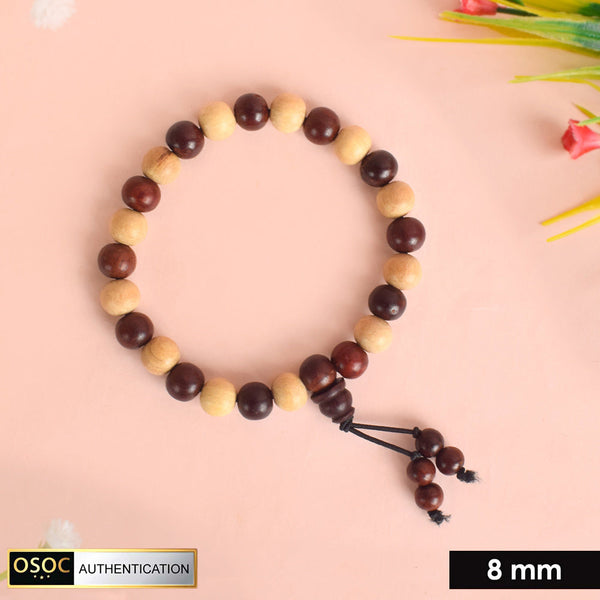 Govt. Certified White & Red Sandalwood Bracelet