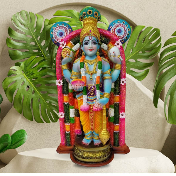 GURUVAYURAPPAN IDOL FOR HOME DECOR IN POLYMARBLE- 32 CM HEIGHT