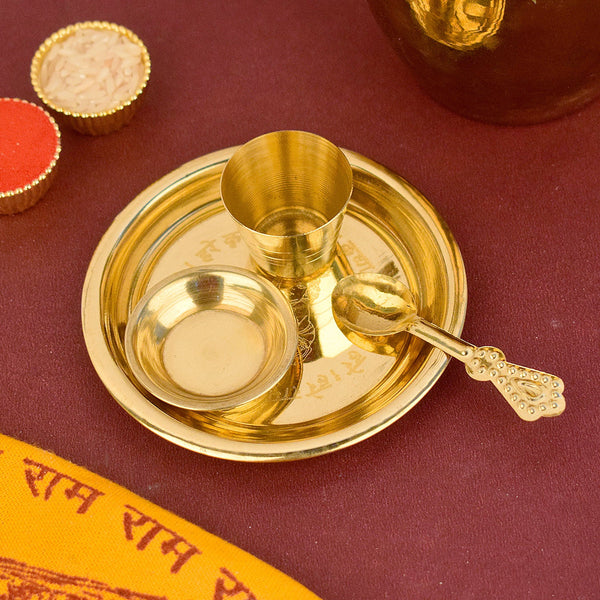 Laddu Gopal Bhog Thali Set (3 Inch - 4 Inch) – Kanha Embossed Design